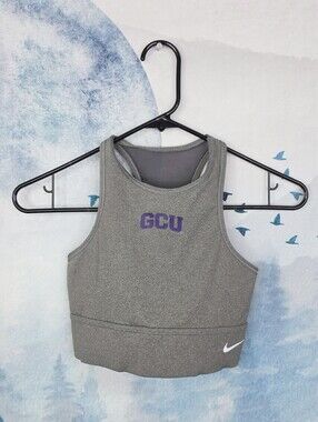 Nike GCU Grand Canyon University Everything Sports Bra XS High Neck Gray